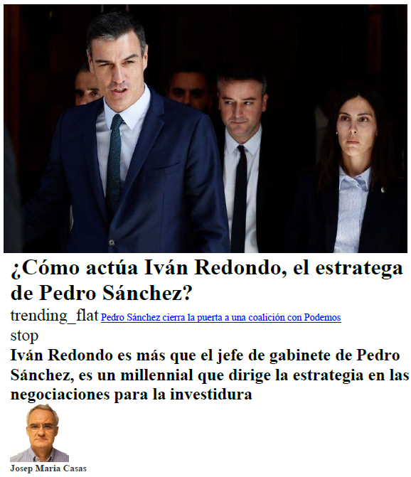 ¿Cómo actúa Iván Redondo, el estratega<br>de Pedro Sánchez?